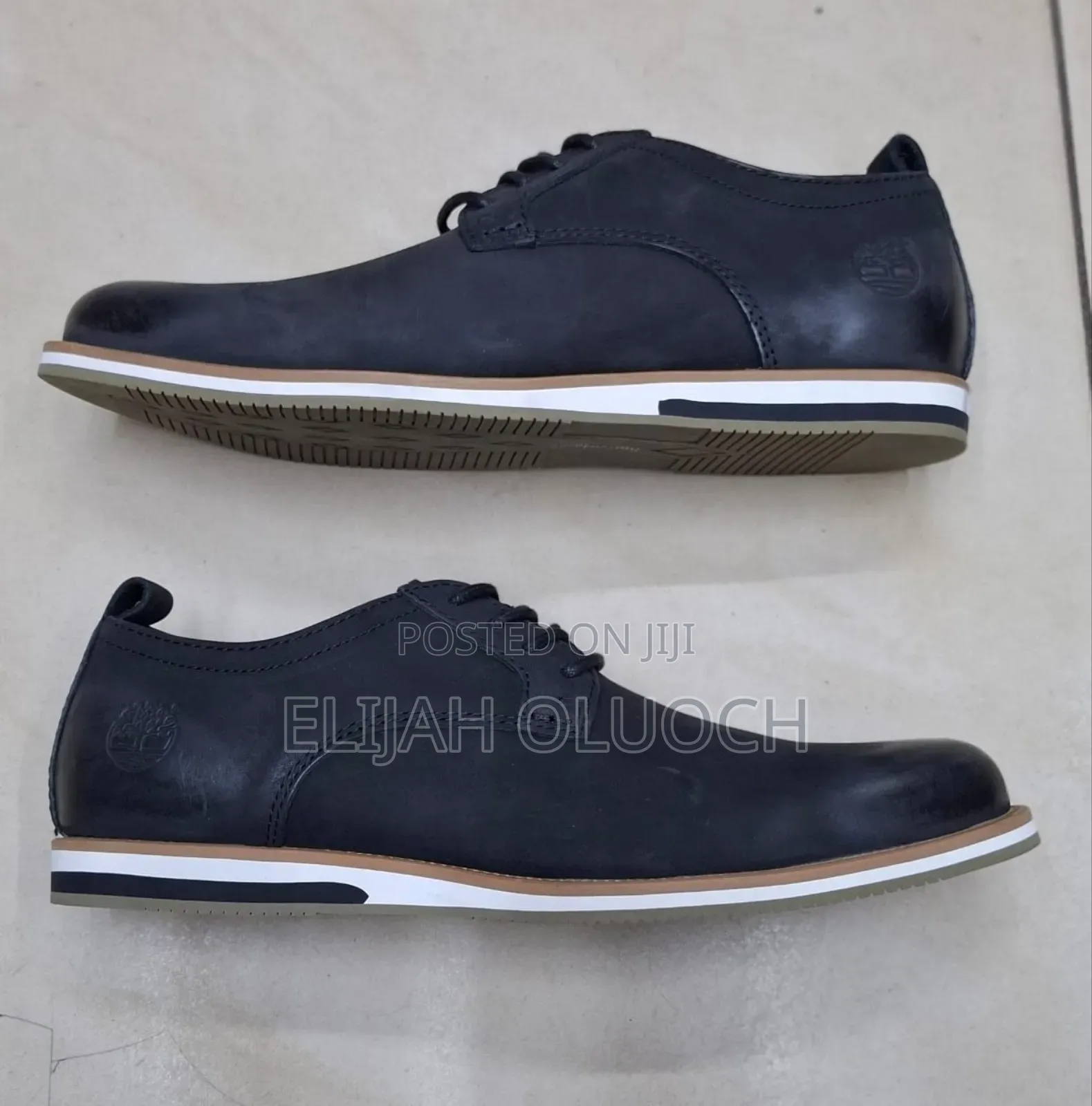Black Timberland Low Cut Casual Leather Shoe