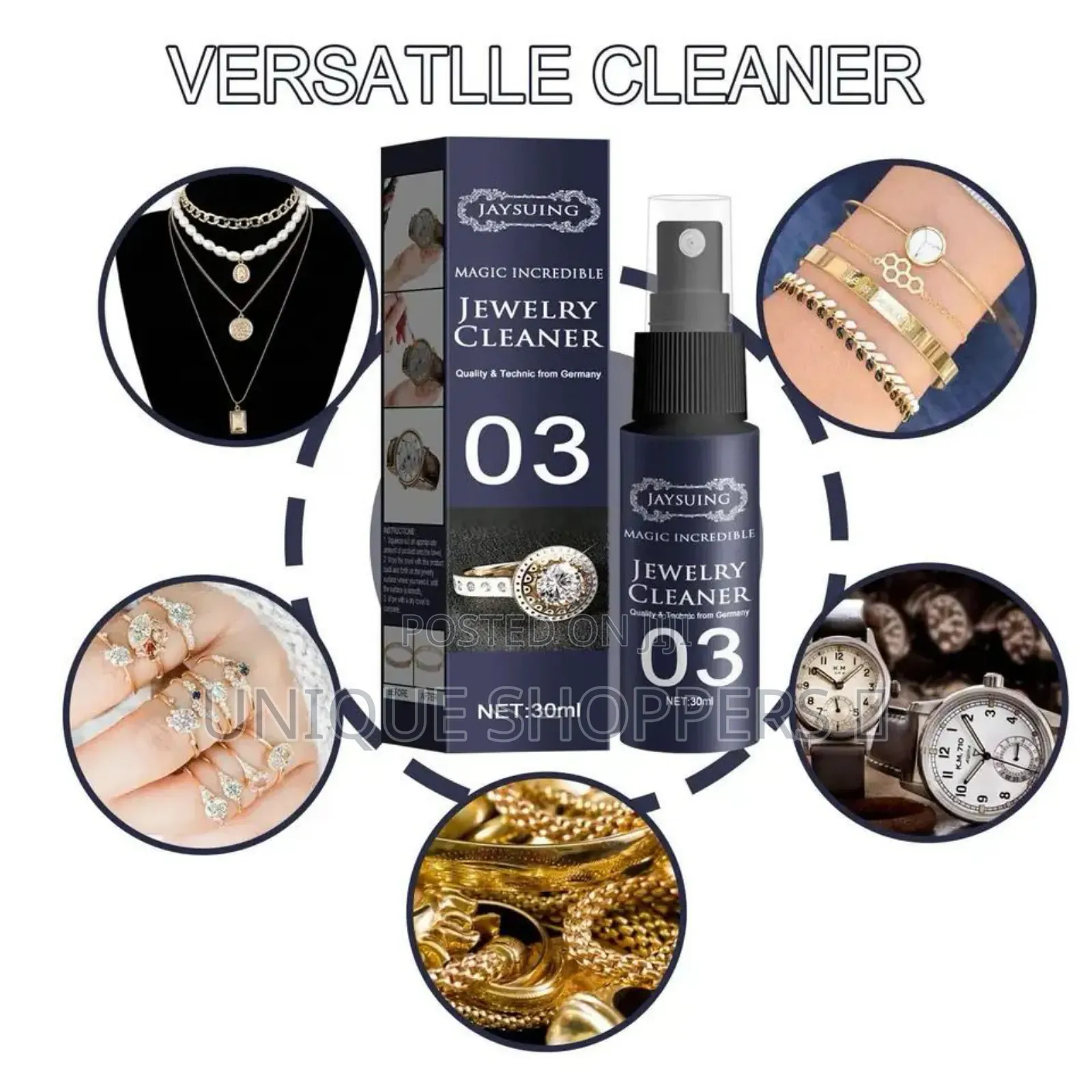 30ml Set Jewelry Detergent Cleaner