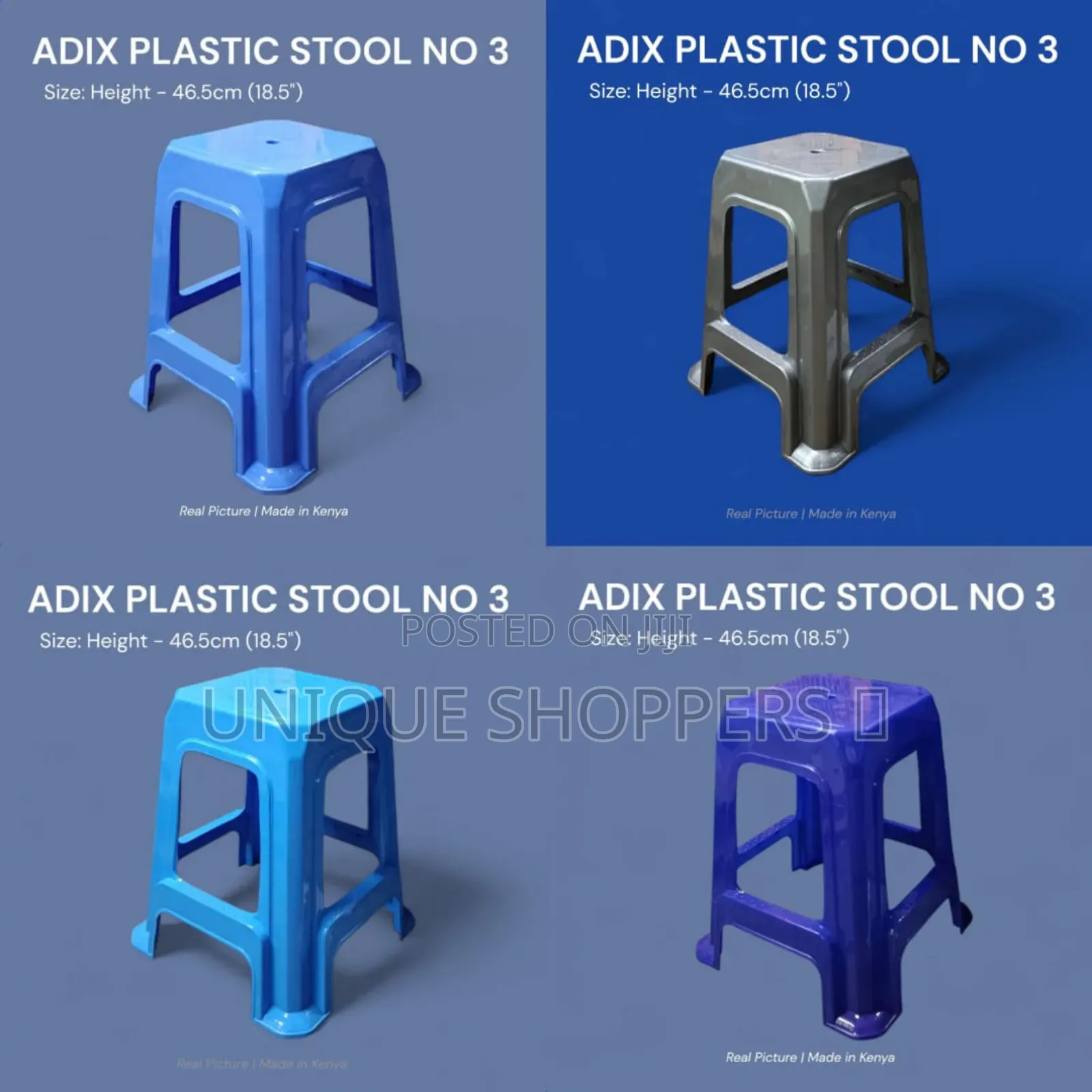 Code: 359221 Adix Stool No3. Size Approx 46.5cm