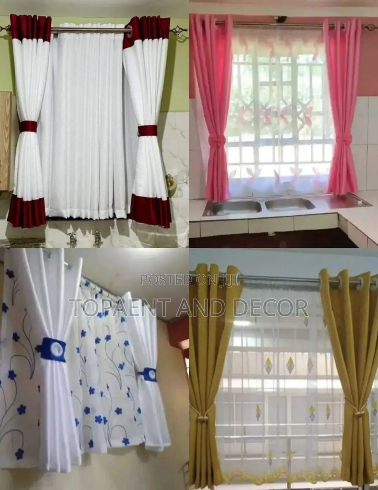 Beautiful Window Curtains Set for Kitchen Decor