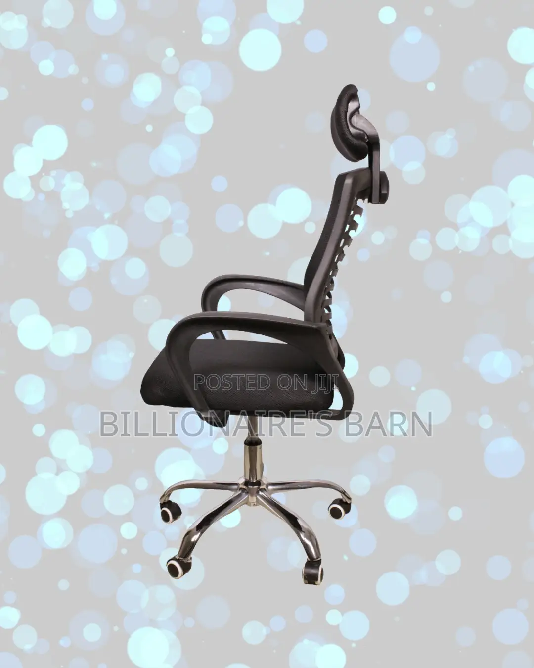 Quiet-Roll Secretarial Mesh Chair — Easy to Clean