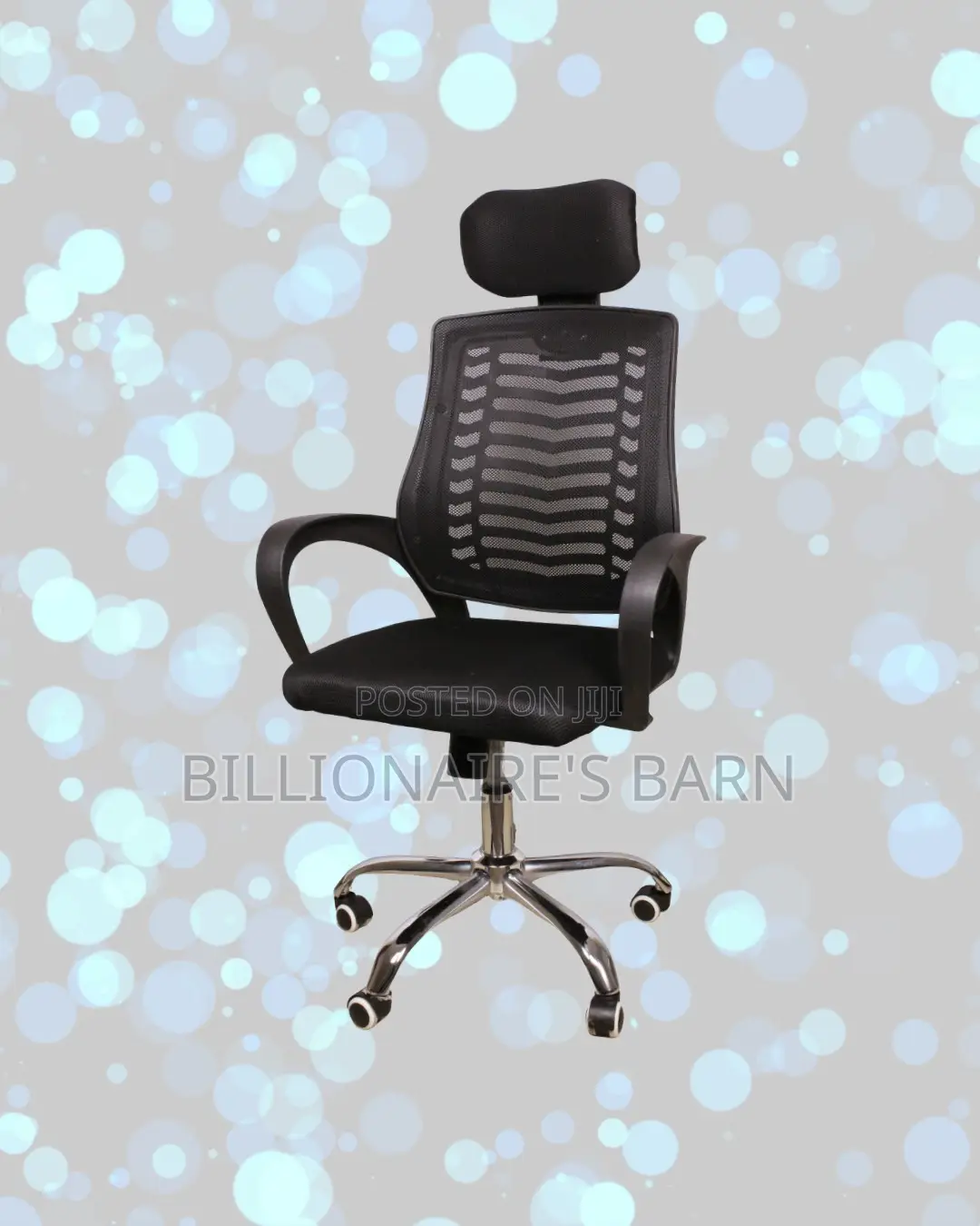 Quiet-Roll Secretarial Mesh Chair — Easy to Clean