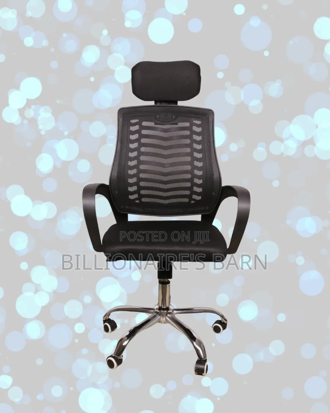 Quiet-Roll Secretarial Mesh Chair — Easy to Clean