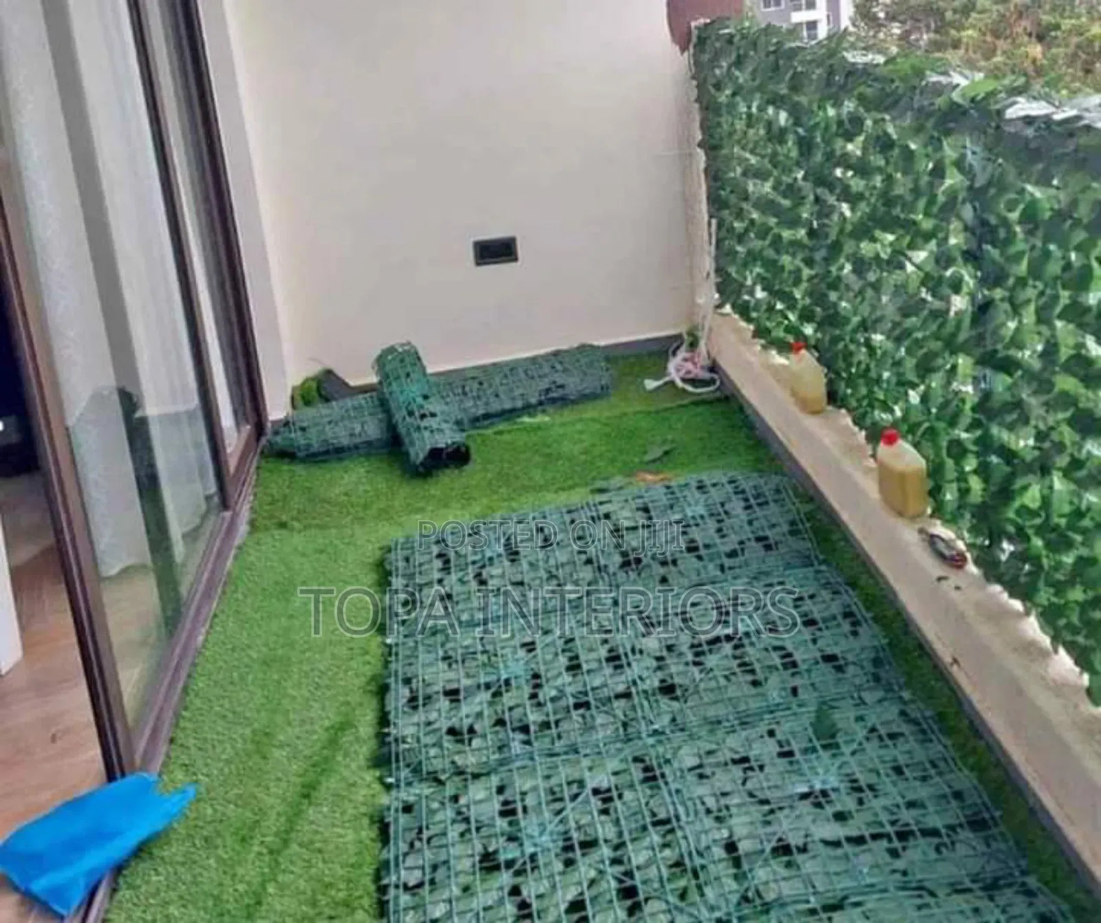 Artificial Leaves Balcony Privacy Fence Ith Mesh
