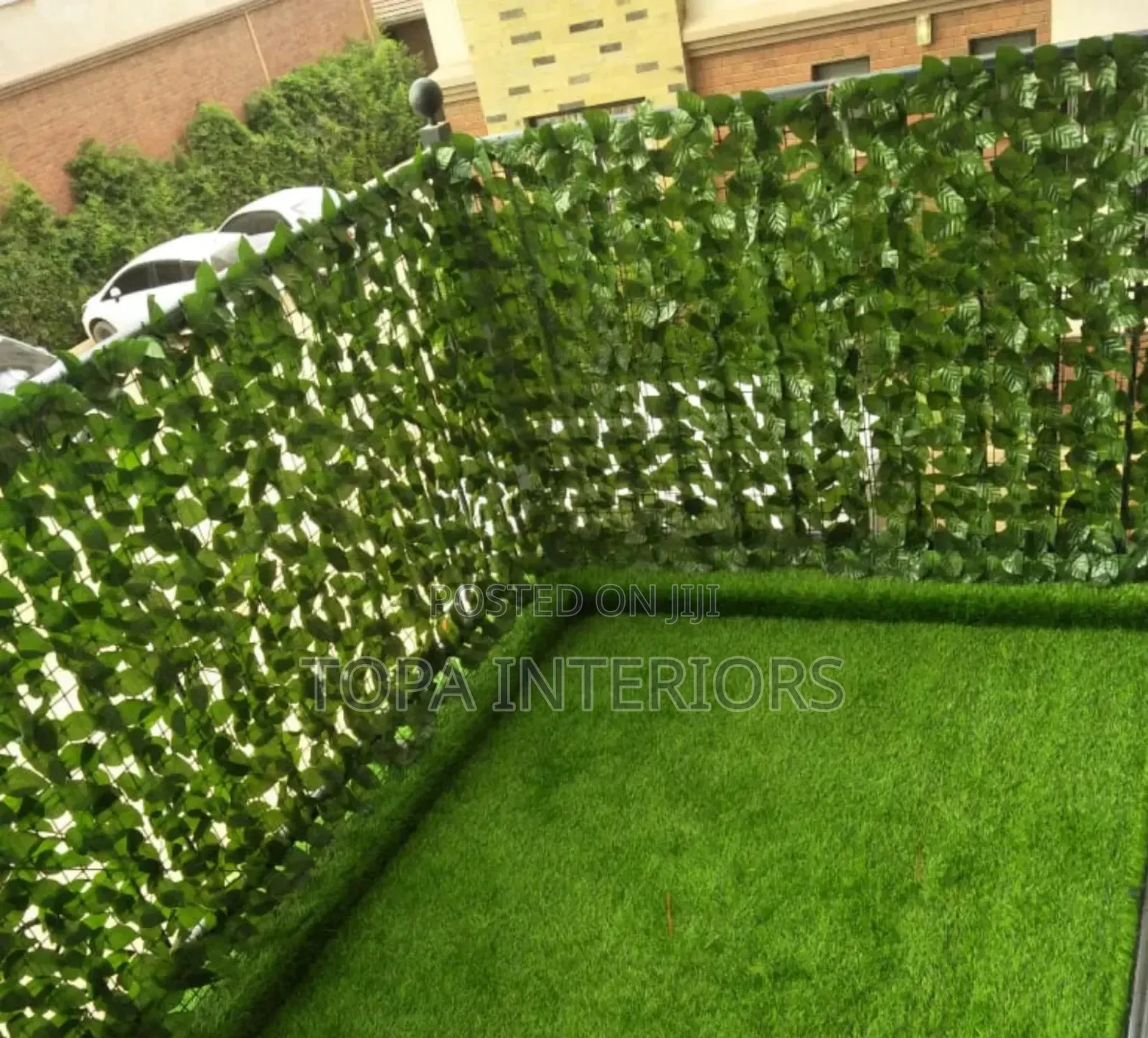 Green Balcony Artificial Leafy Balcony Privacy Fence for Dust Trap