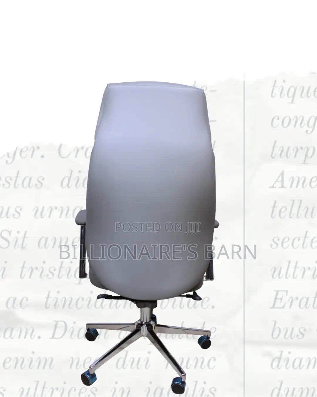 Grey Executive Leather Office Chair | Orthopedic Adjustable Height