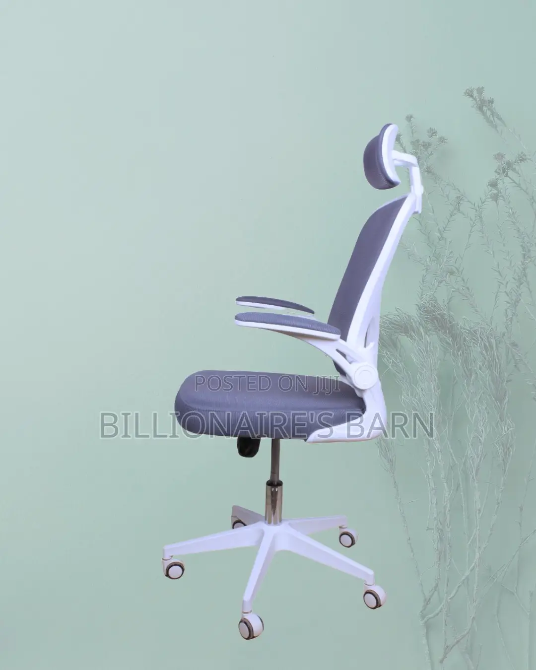 White Ergonomic Office Chair | Quiet-Roll Nylon Castors