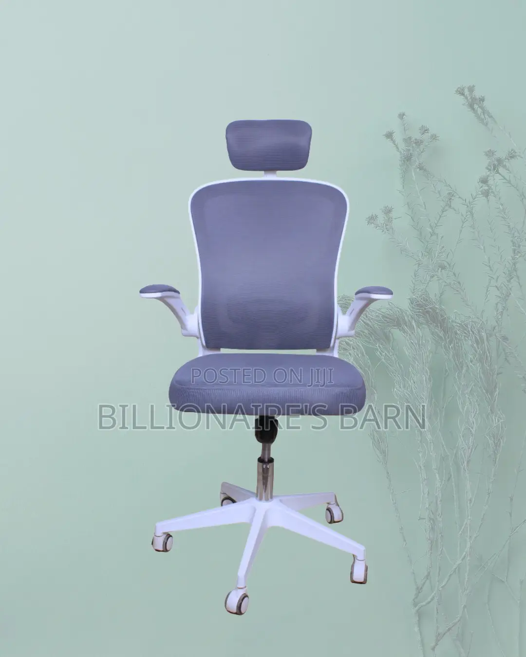 White Ergonomic Office Chair | Quiet-Roll Nylon Castors