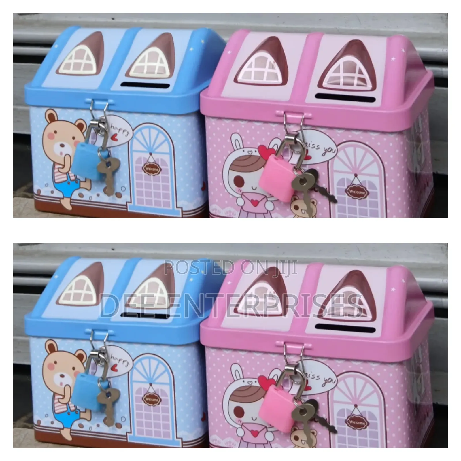 Metallic House Piggy Bank