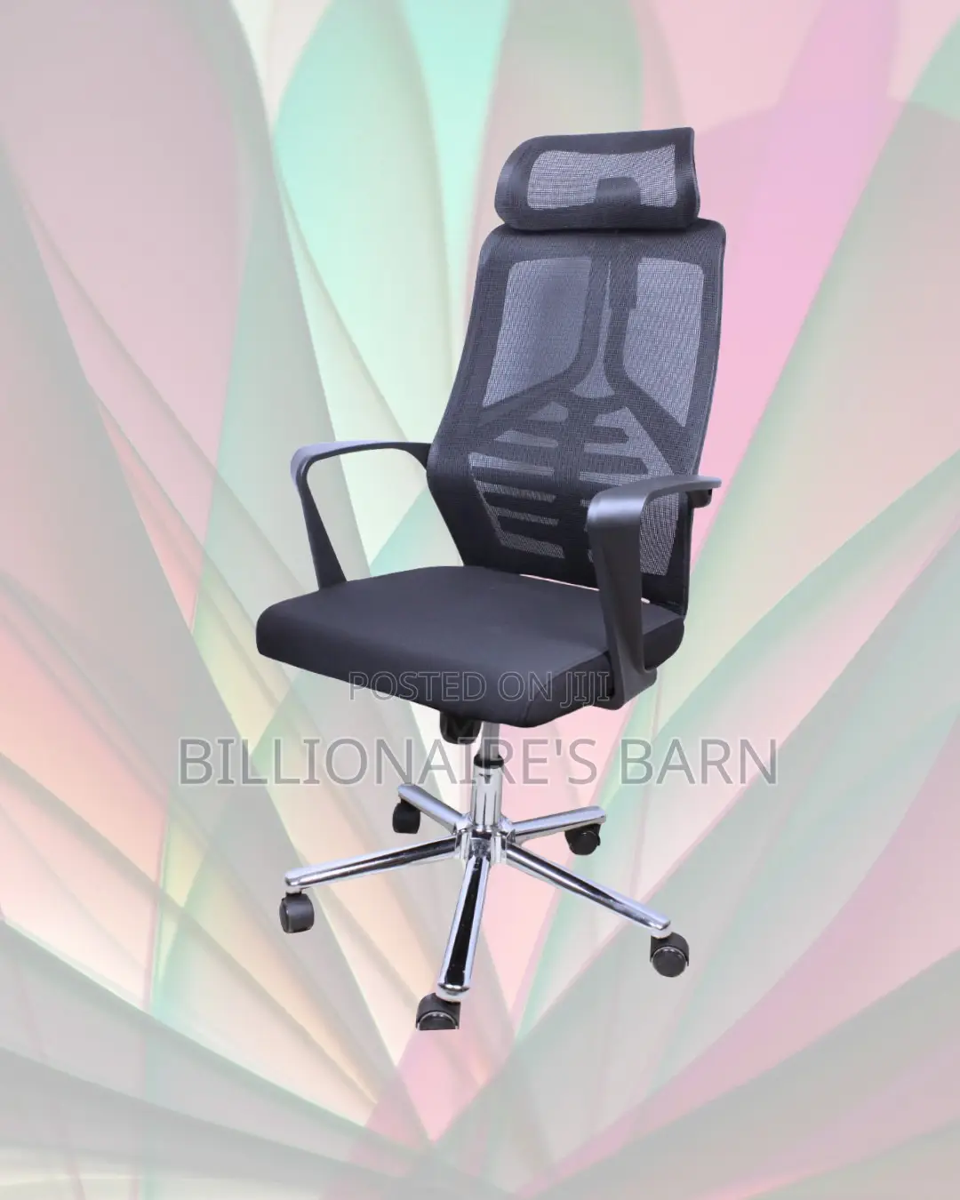 Space-Saving High Back Mesh Office Chair | Lumbar Support