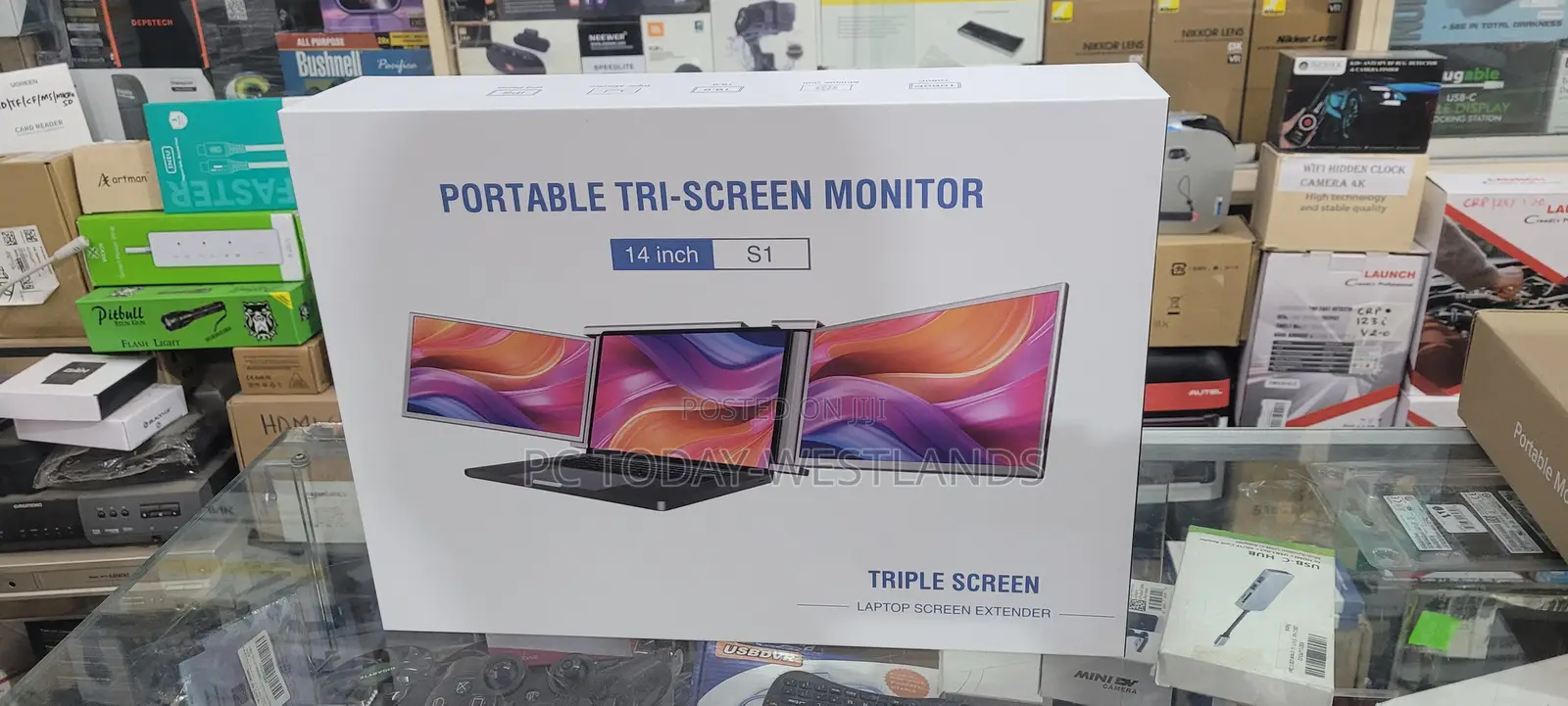 FHH Laptop Screen Extender 14" FHD 1080p Triple Monitor