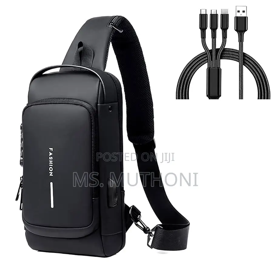 Anti Theft Sling Bag, Usb Charging Sport Sling Anti-Theft Shoulder Bag