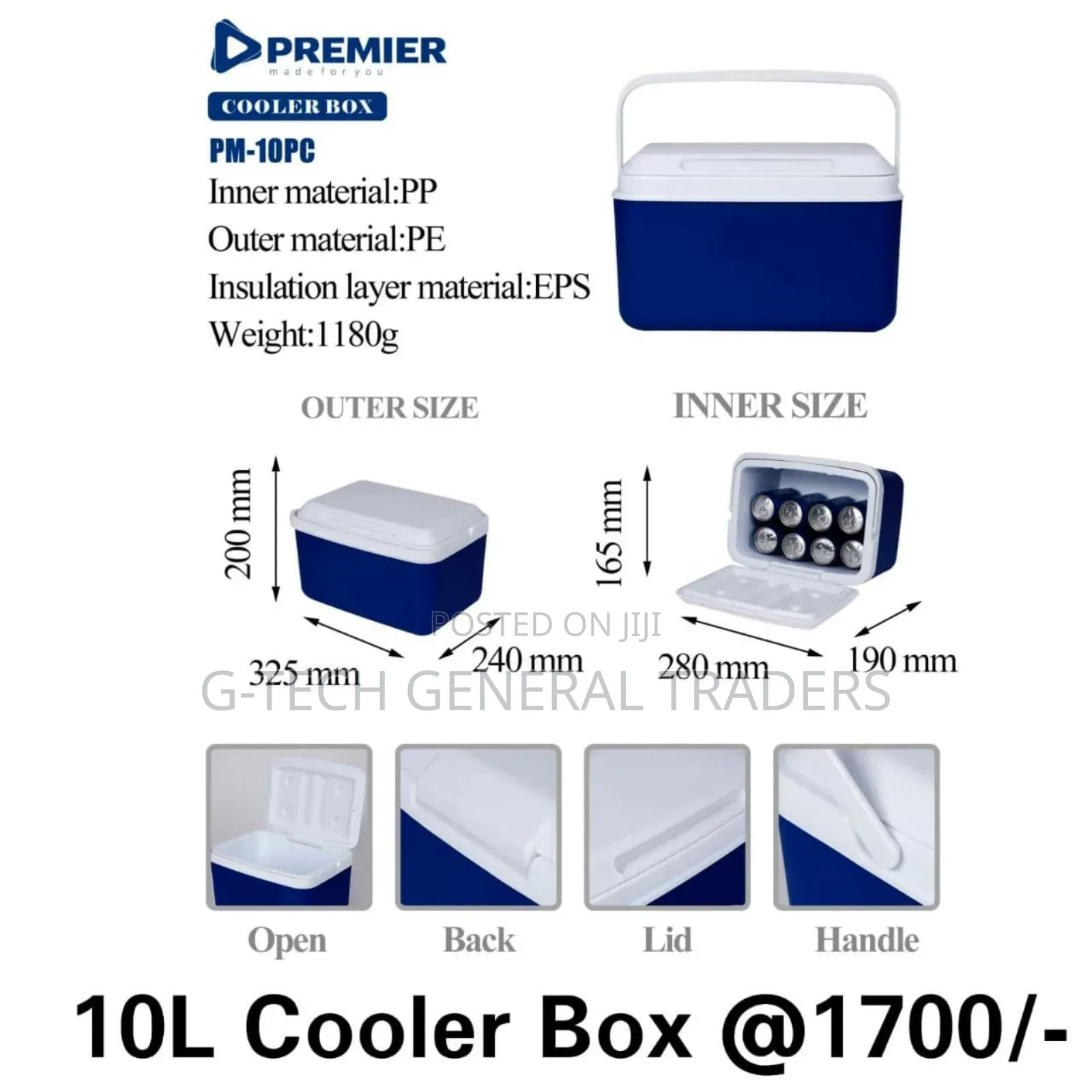 Premier 10l Heavy Duty Cooler Boxes