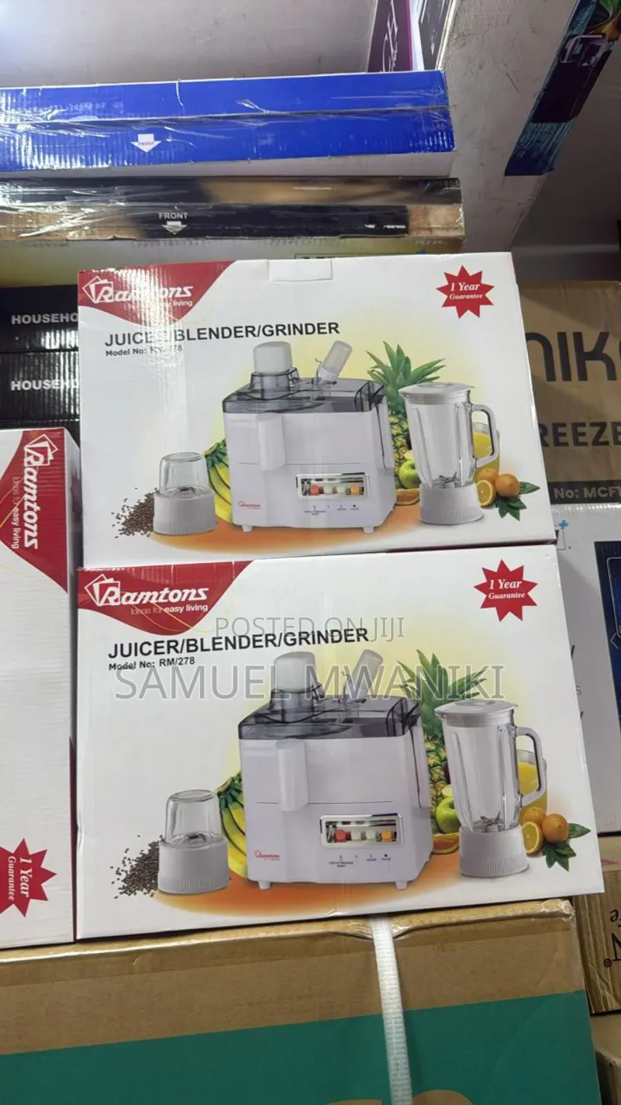 Ramtons 3-in-1 Juicer White- Rm/278