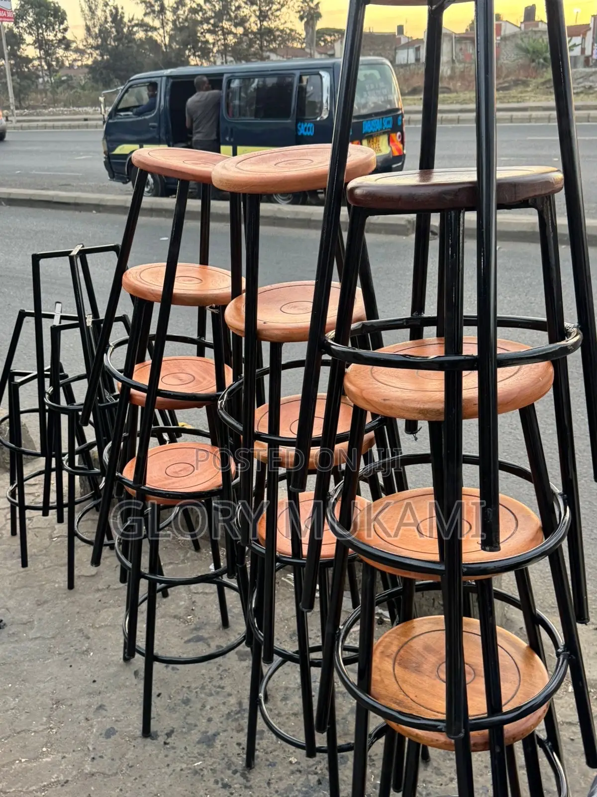 Wooden Mahogany Stools