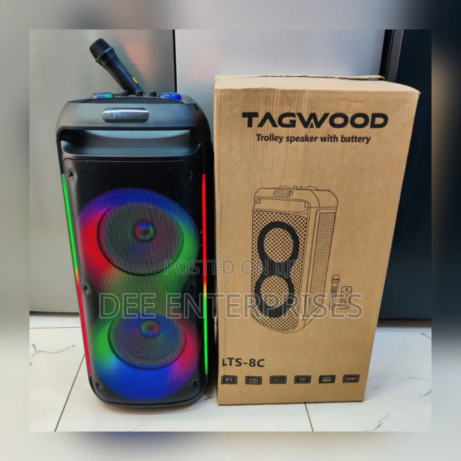 Tagwood Rechargeable Party Box With Microphone and Remote