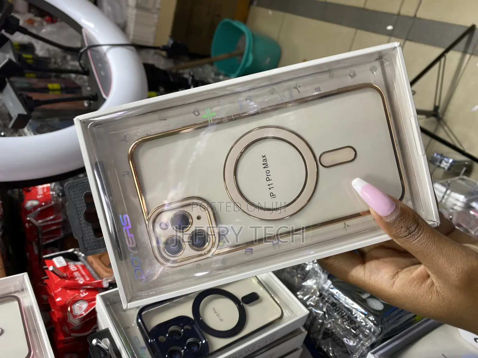 Iaiyoxi Plated Magnetic Clear Case for iPhone 11 Pro Max