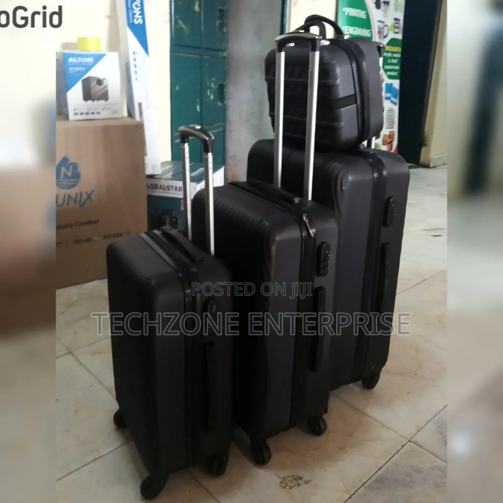 Tough 4 In1 Hardshell Fibre Suitcase 