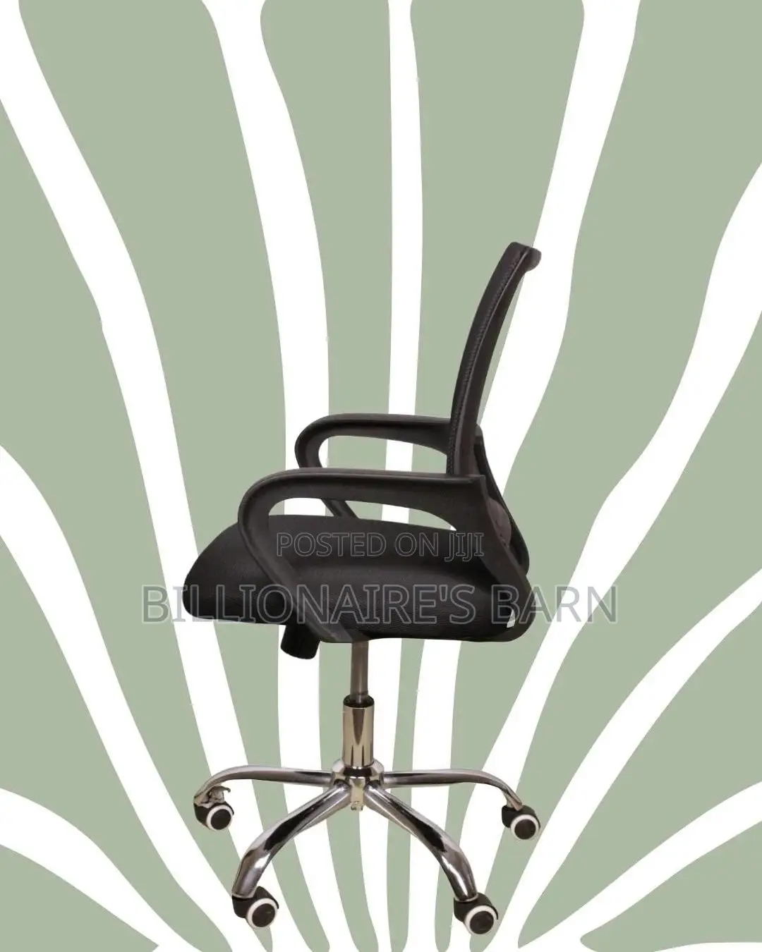 Sleek Secretarial Mesh Office Chair — Back Support For Long Hours