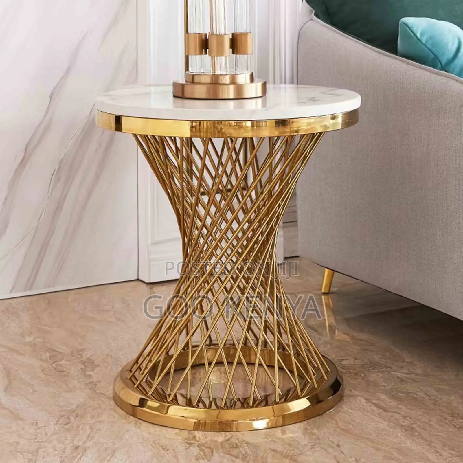 Home Table; Modern Marble Side Table for Living Room