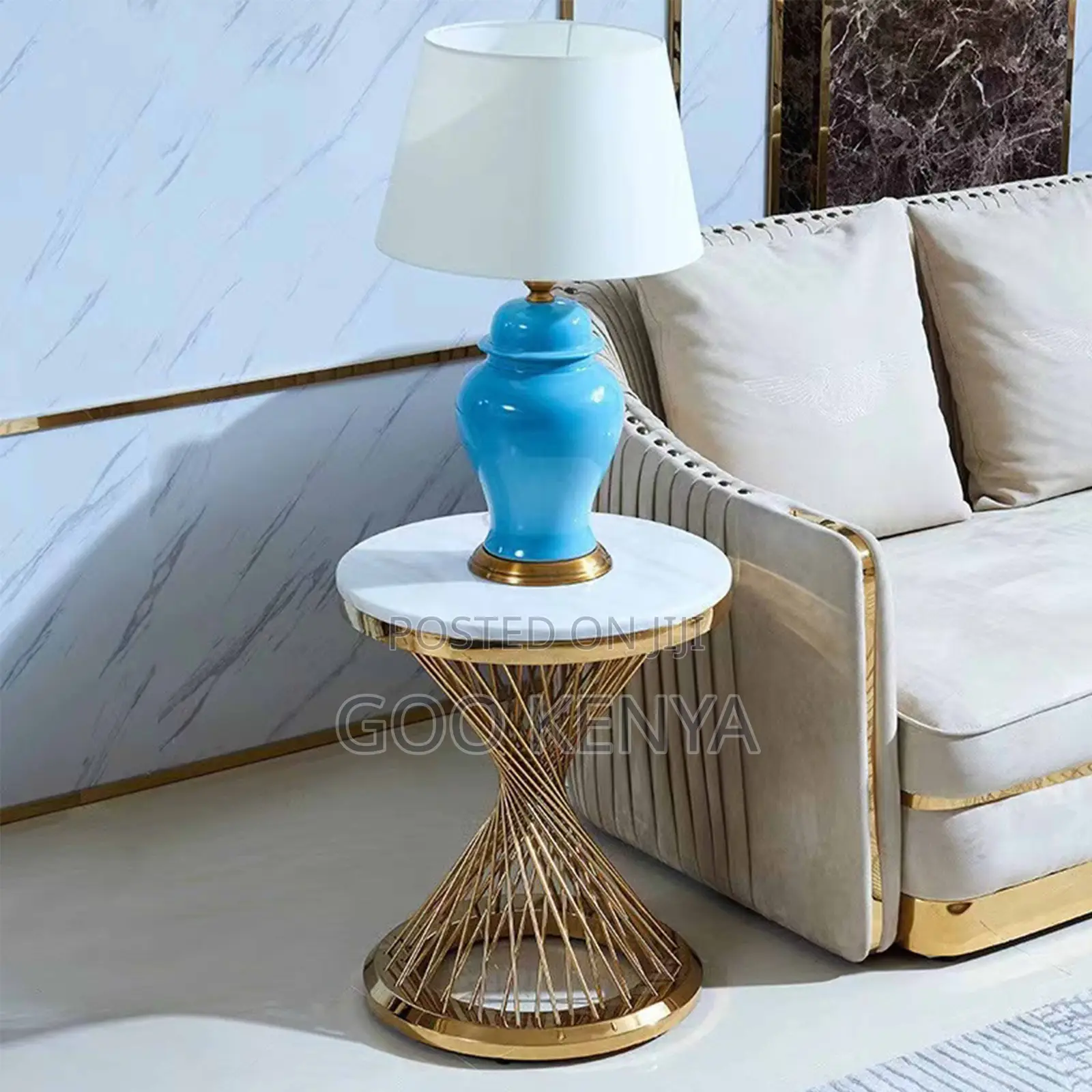 Home Table; Modern Marble Side Table for Living Room