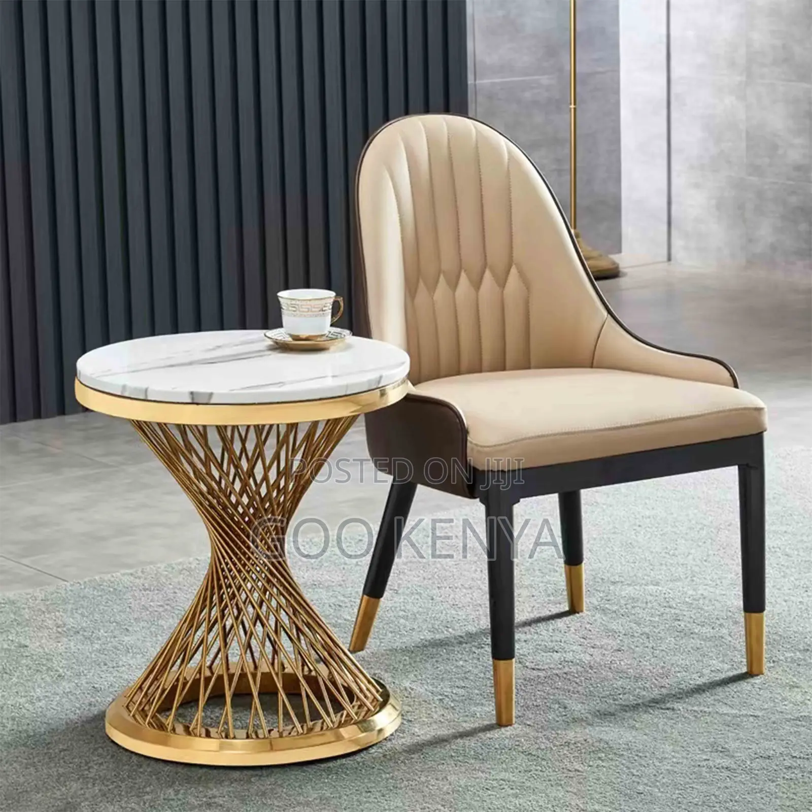Home Table; Modern Marble Side Table for Living Room