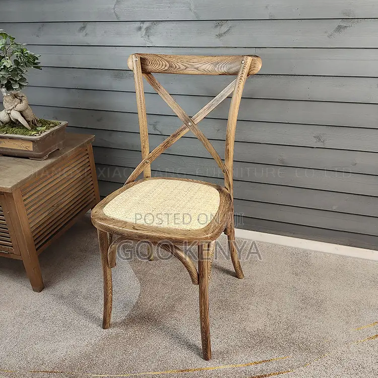Home Dining Chair; Portable Wooden Armless Garden Chair