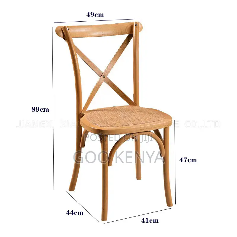 Home Dining Chair; Portable Wooden Armless Garden Chair