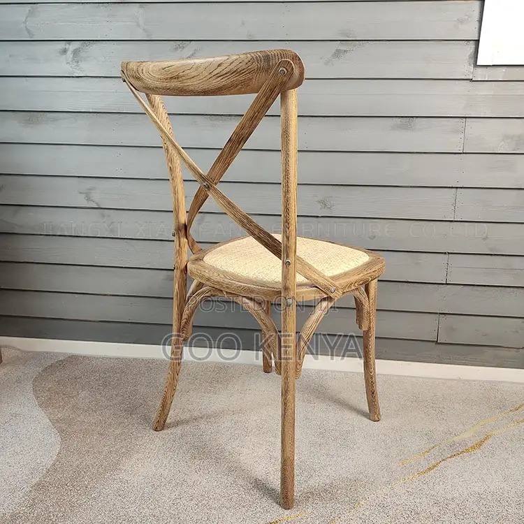 Home Dining Chair; Portable Wooden Armless Garden Chair