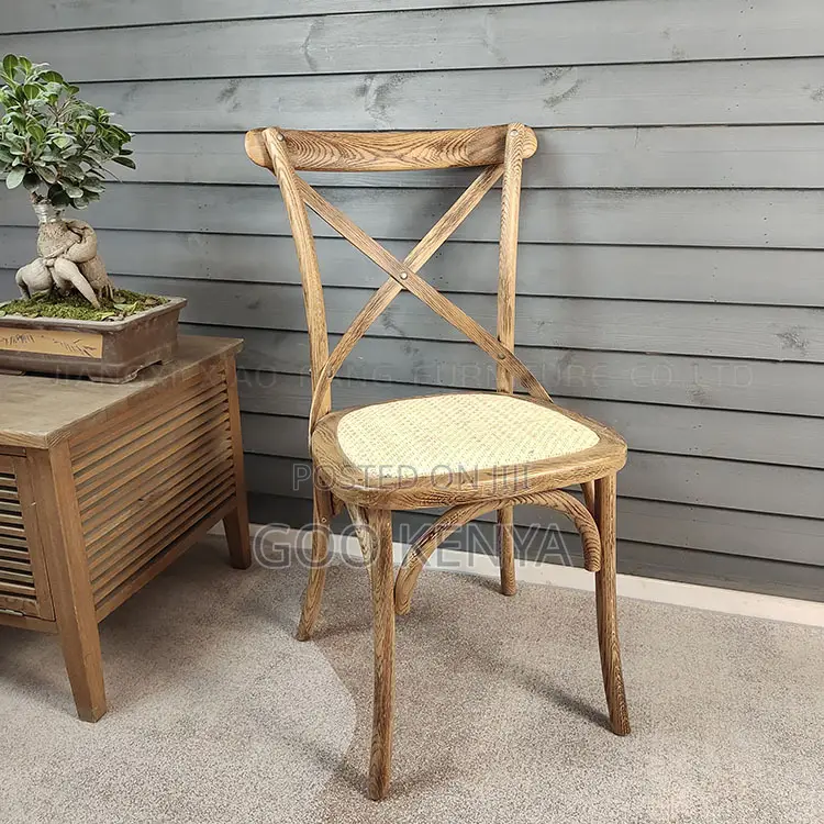 Home Dining Chair; Portable Wooden Armless Garden Chair