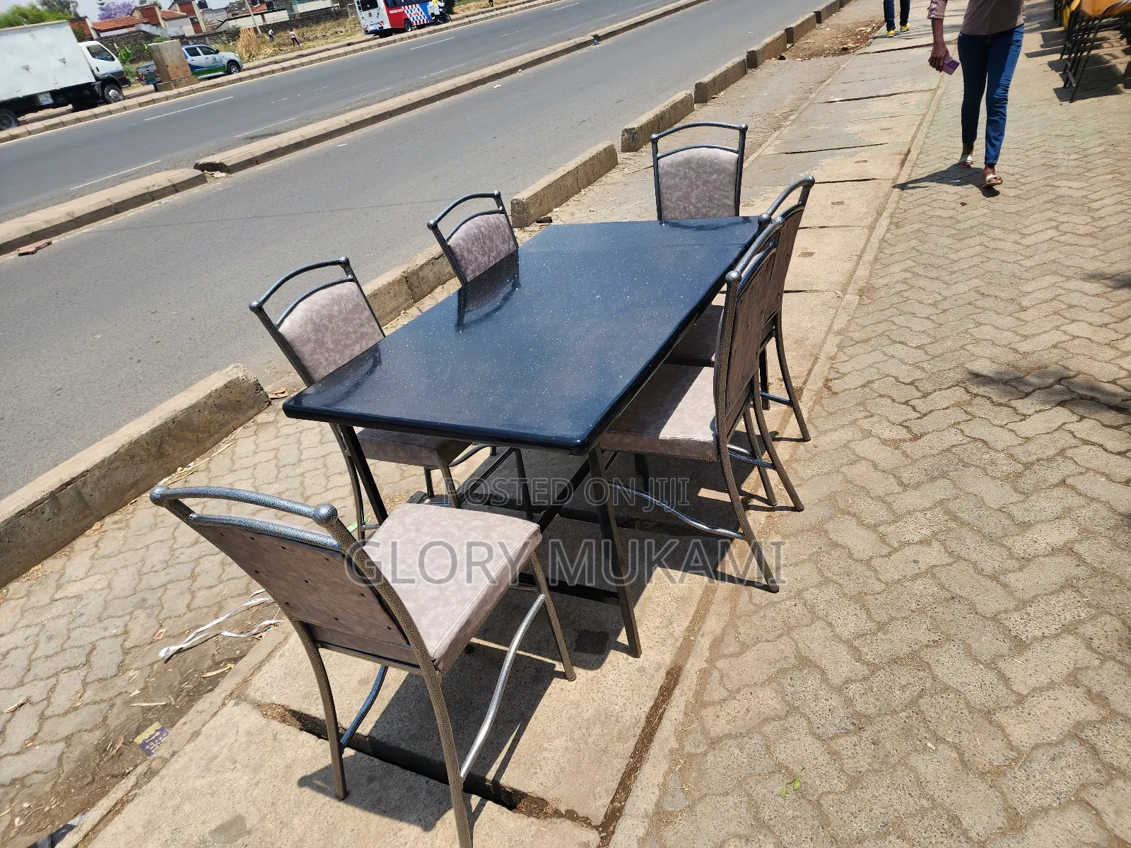 Grey Sets Dinning Chairs And Table