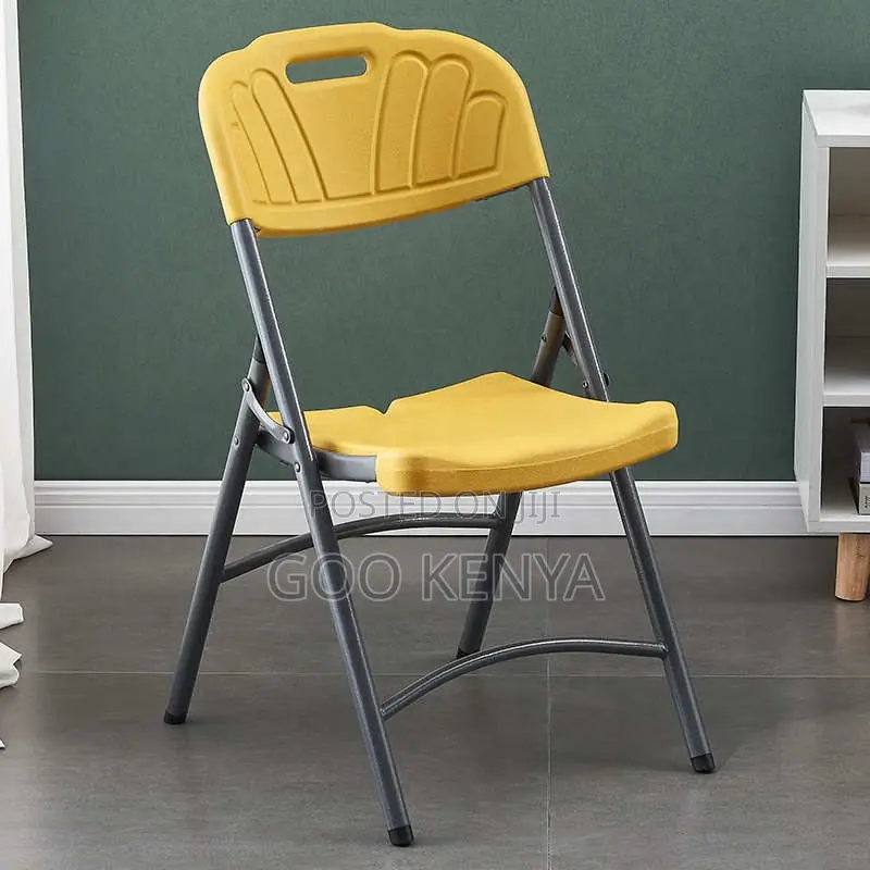Home Chair; Outdoor Dining Plastic Chair With Foldable Frame