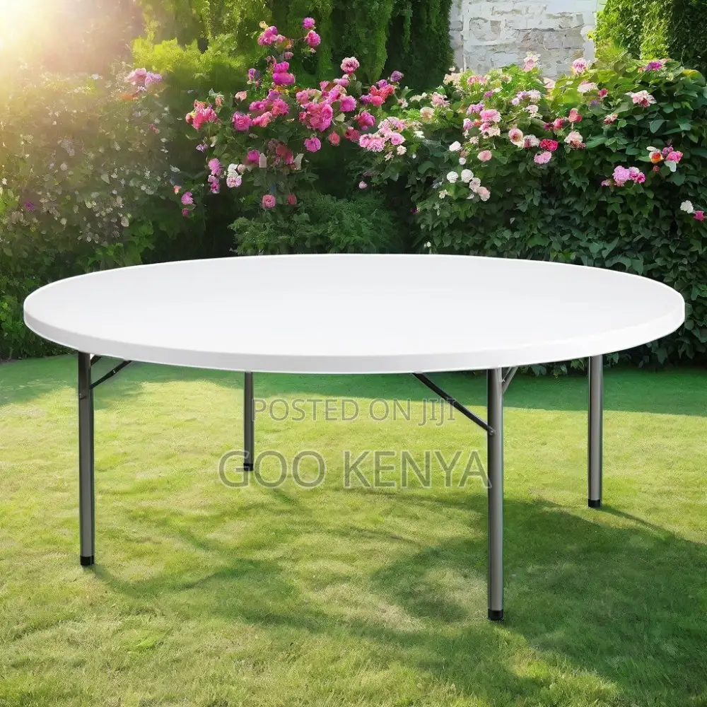 Outdoor Table; 1.5m Diameter Foldable Outdoor Dining Table