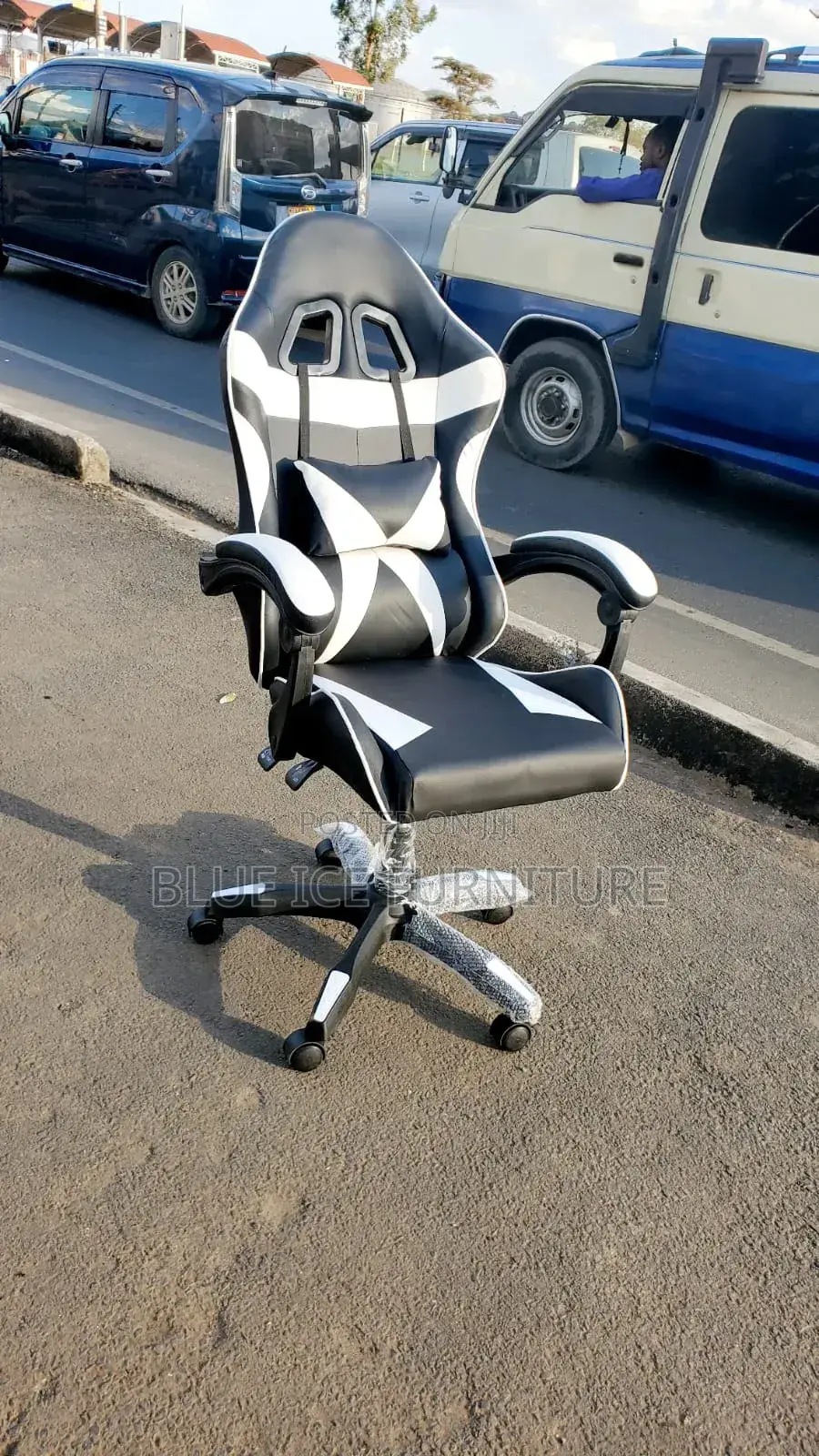 Black White Gaming Chair