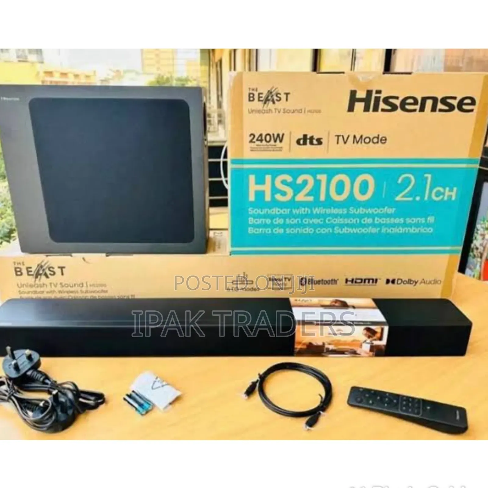 *Hisense Soundbar 2.1ch (The Beast) Hs2100240w Power Input
