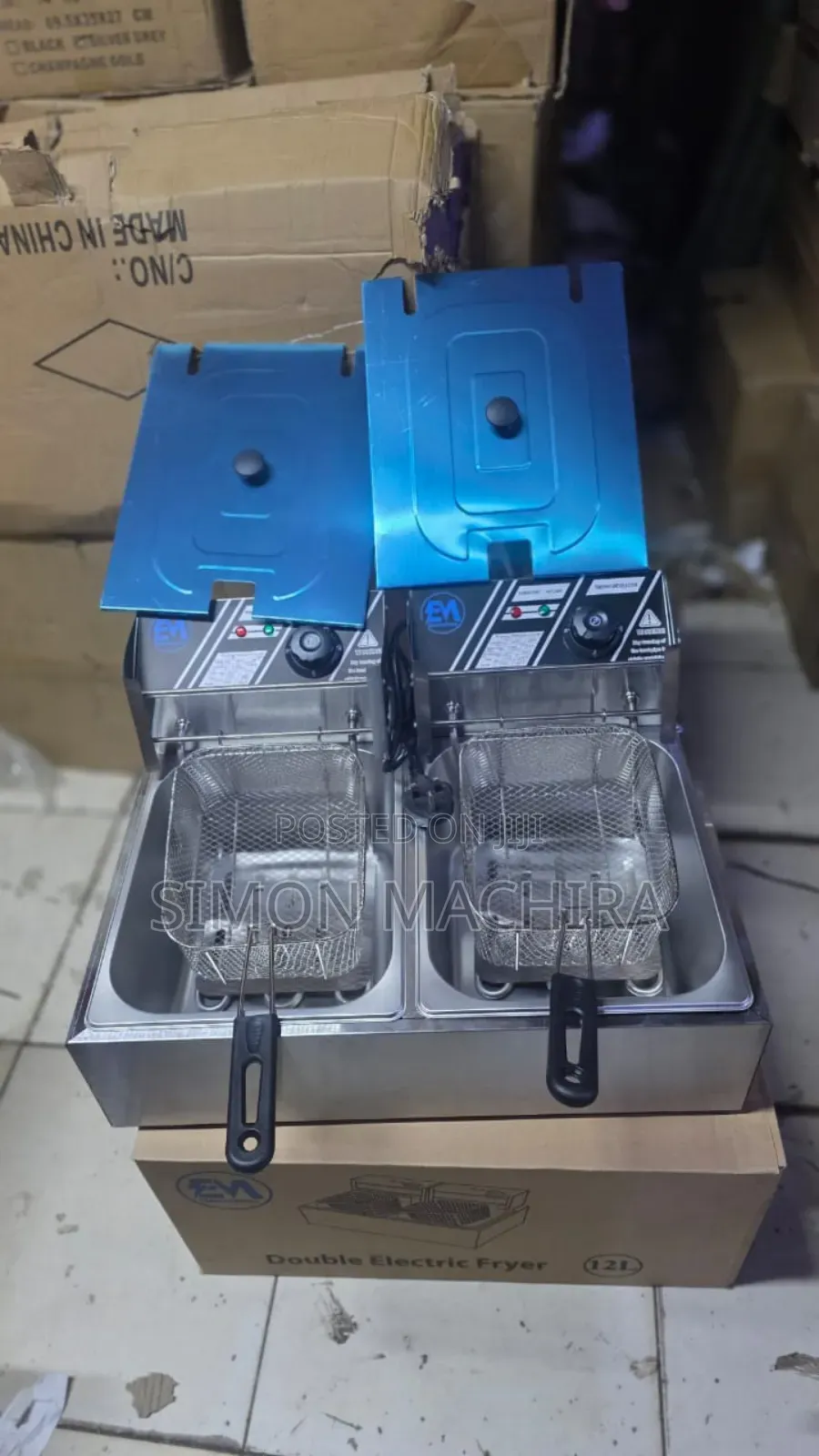 Double Deep Frier Electromate Commercial 12l Deep Fryer