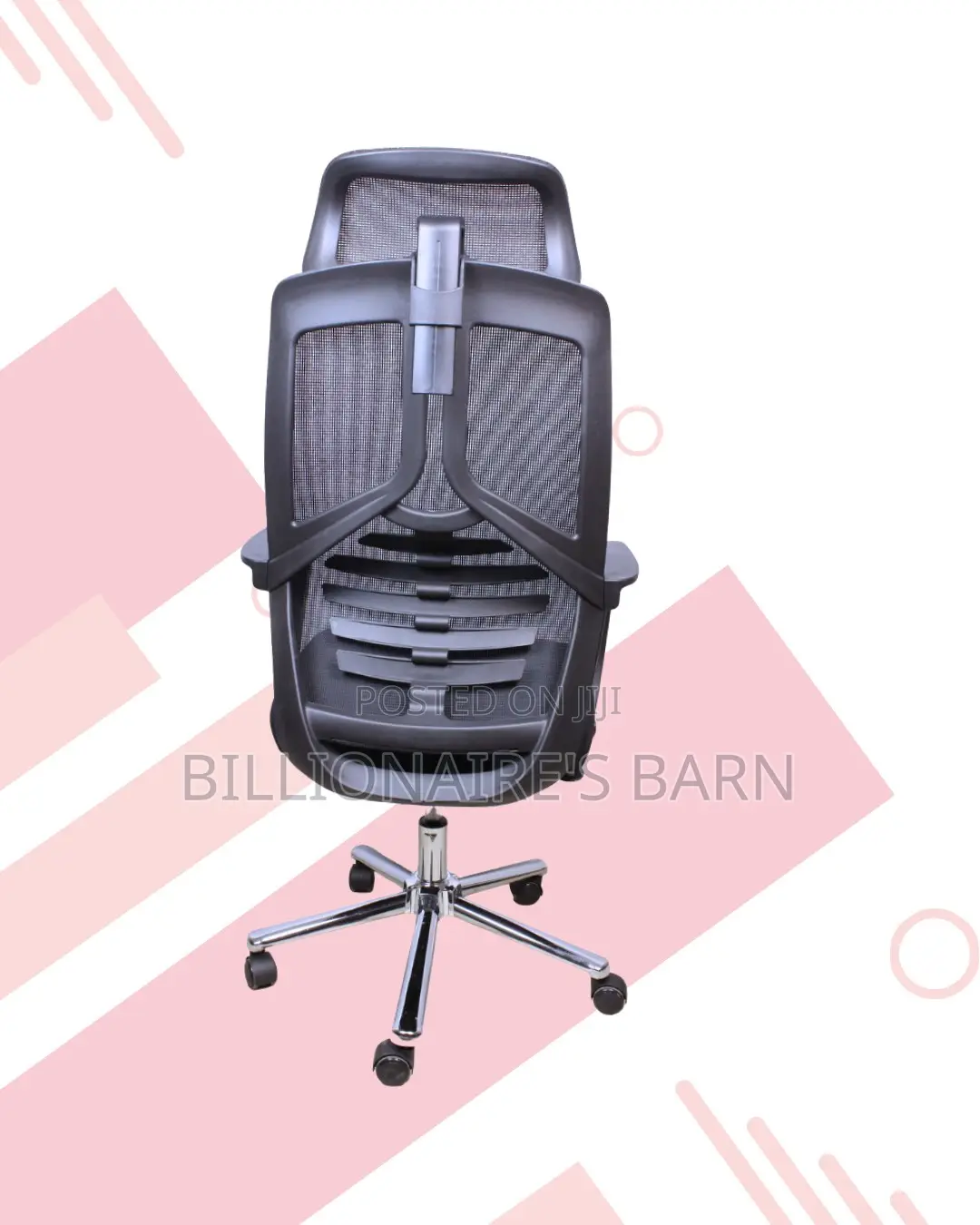 Plush High Back Mesh Office Chair | Padded Armrests