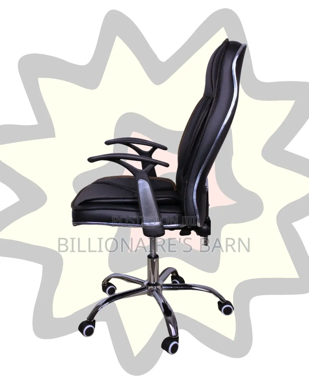 Executive Leather Office Chair | Sleek High-Density Foam Seat