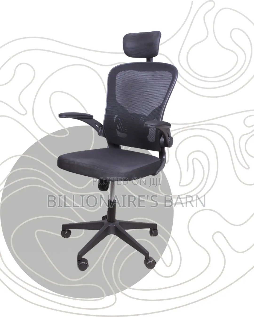 Pro-Grade Grey Ergonomic Office Chair | Padded Armrests