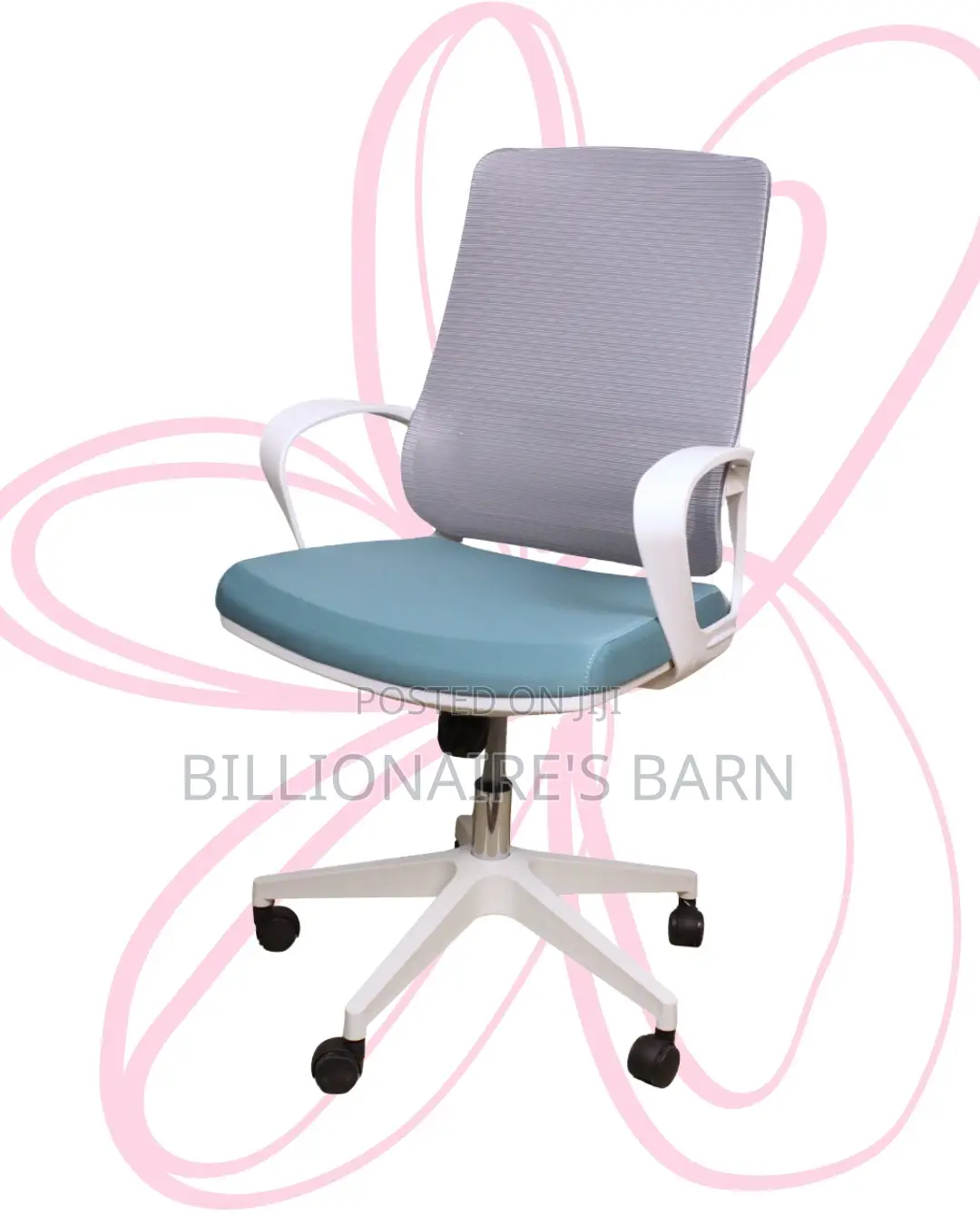 Orthopedic White Ergonomic Mesh Office Chair | High-density Foam Seat