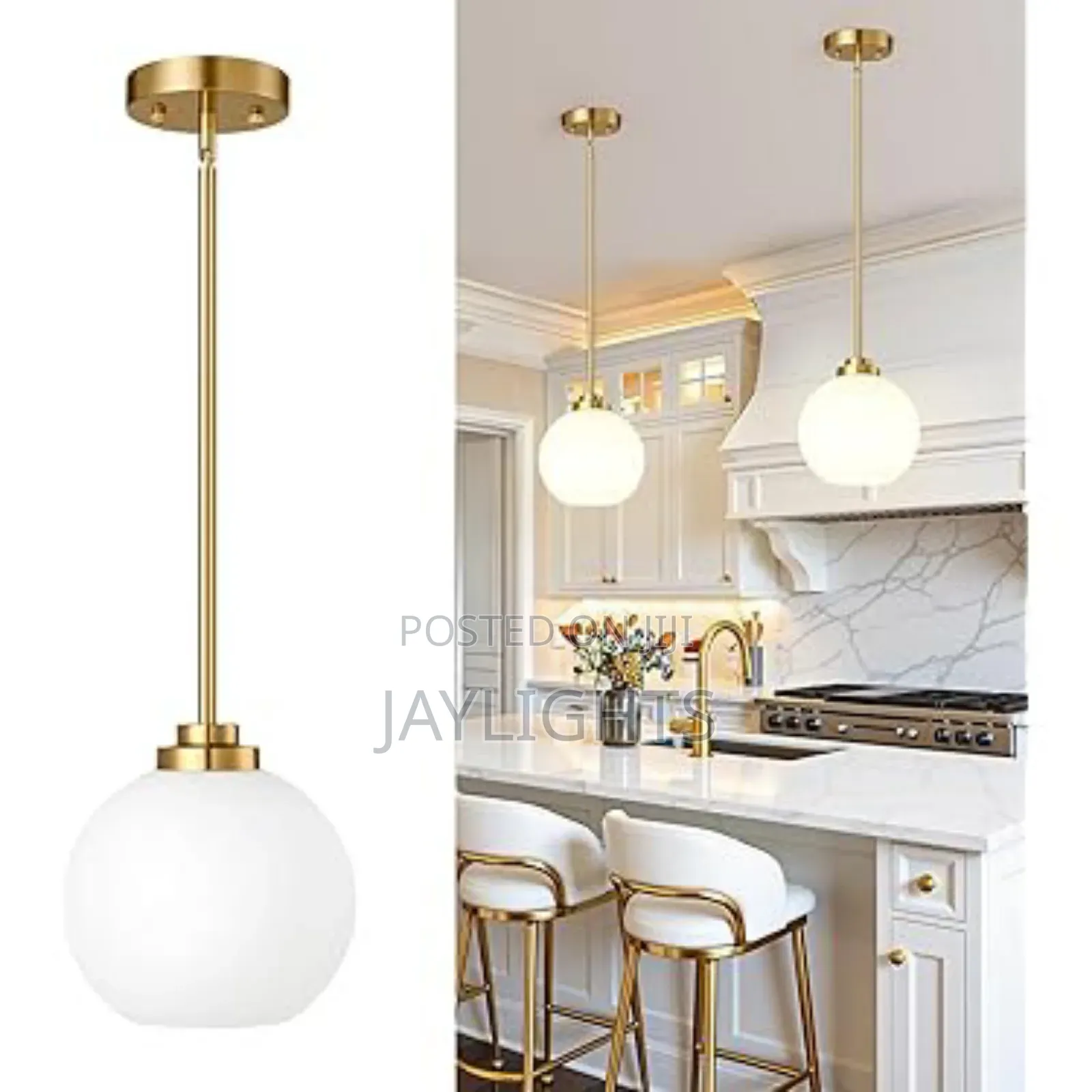 E27 Glass Pendant Light Nordic Style Hanging Lamp