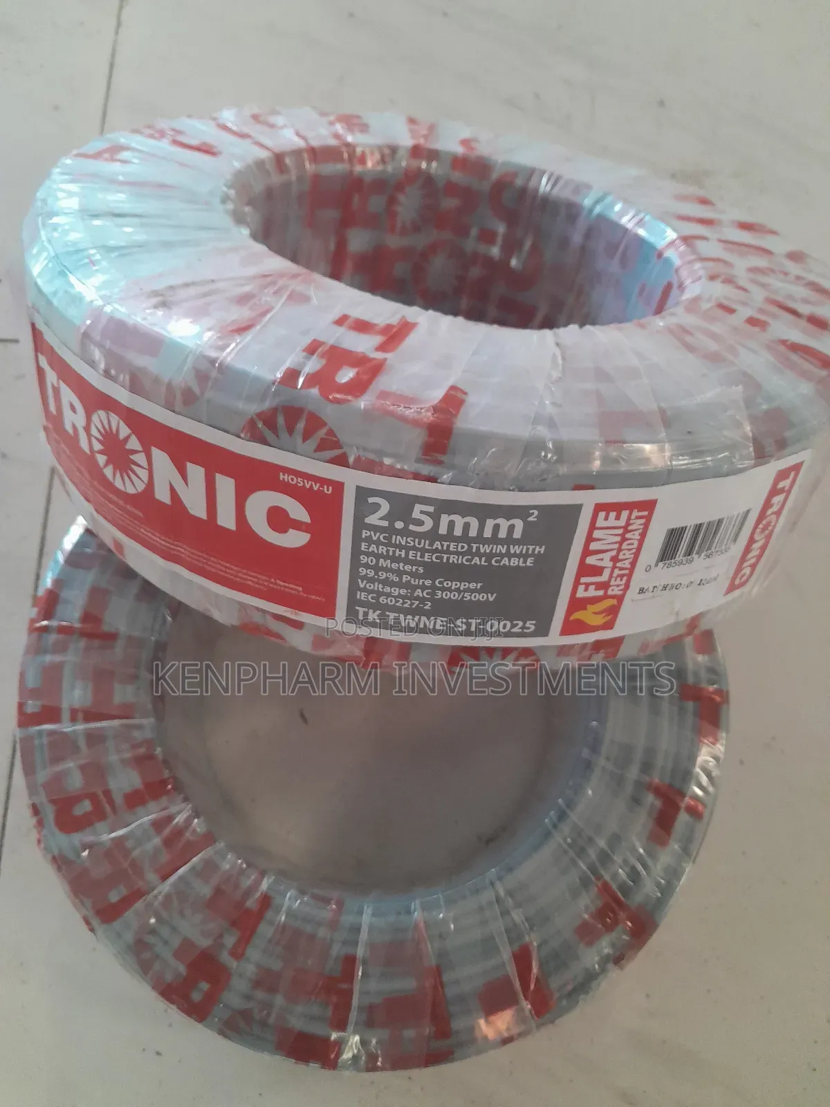 2.5mm Twin With Earth Copper Cable Tronic