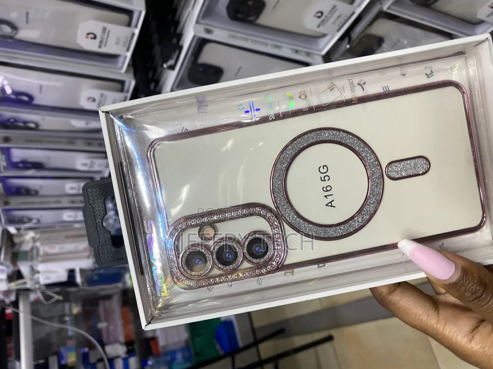 Mongree Glitter Magnetic Plated Case for Samsung Galaxy A16 5g