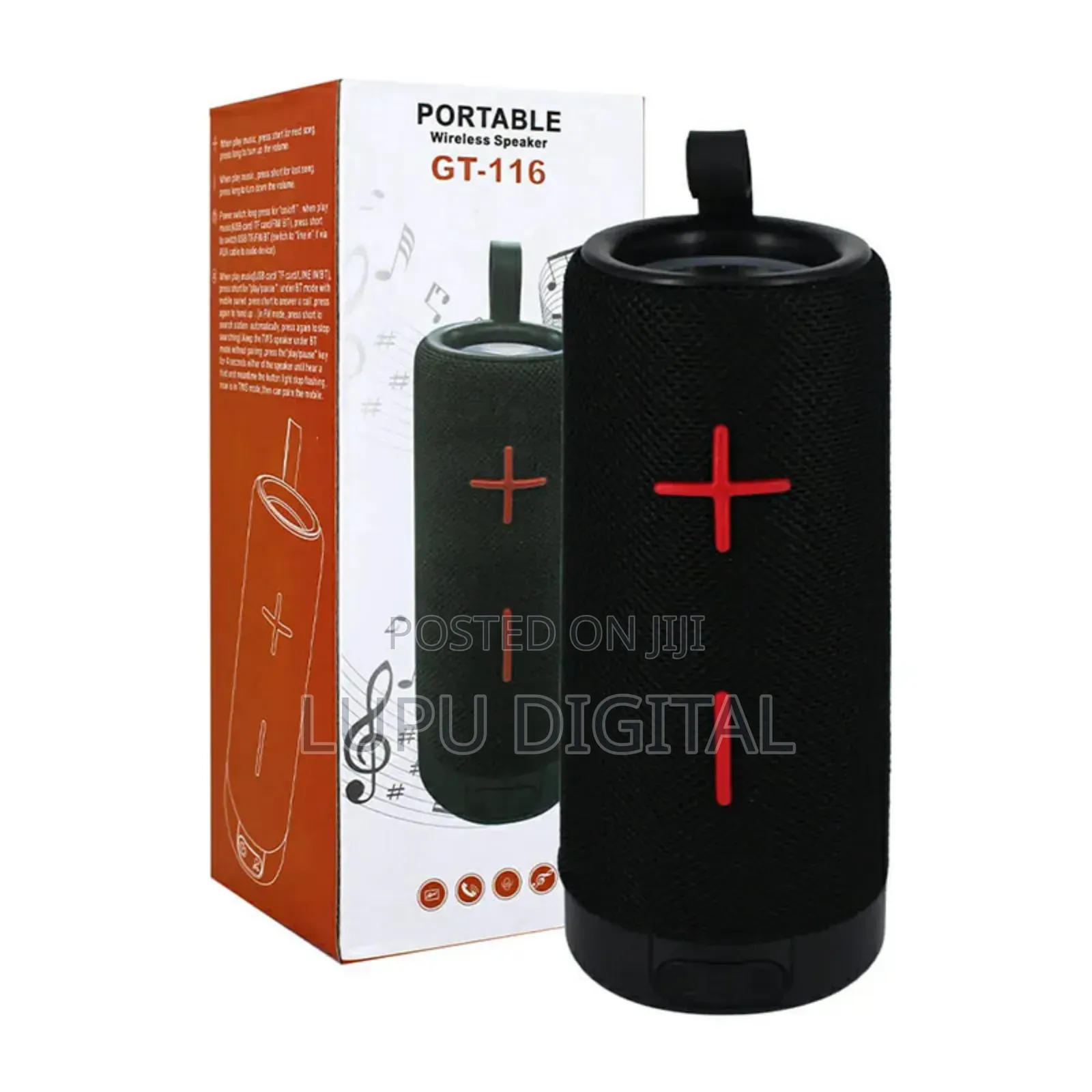 Gt-116 Portable Bluetooth Wireless Speaker10w Dual Driver 3.7v 1200mah