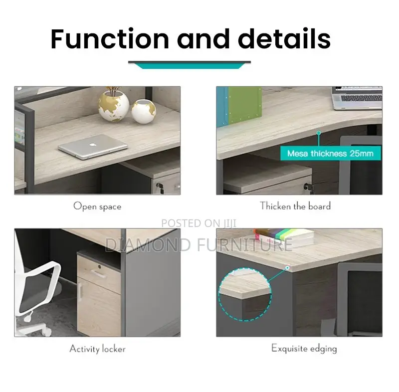 6-Way Modern Modular Executive Office Workstation