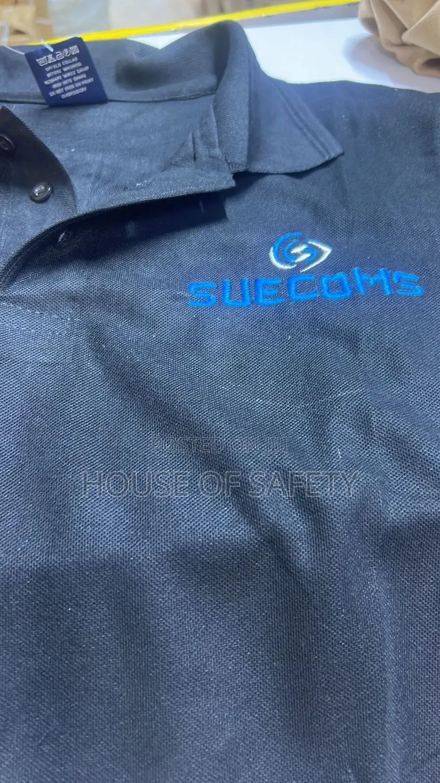 Black Branded Polo Tshirt in Plain Black