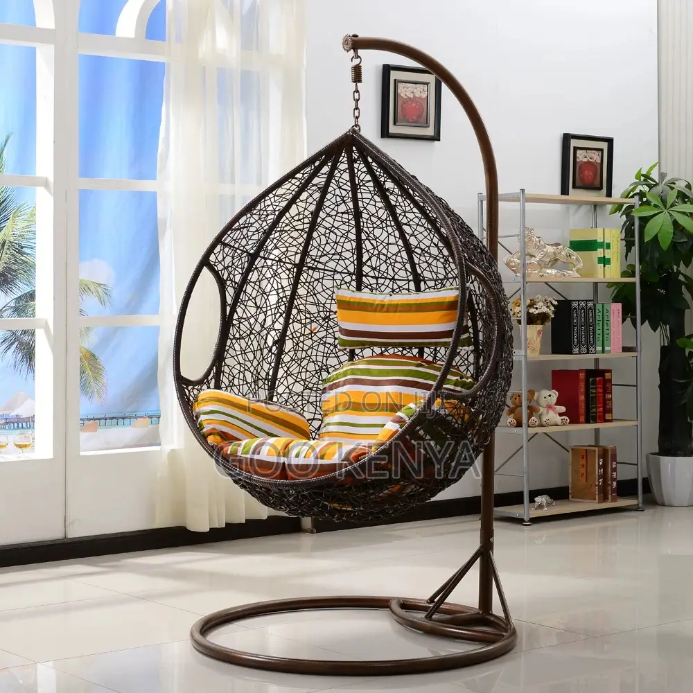 Home Chair; Egg Pod Hammock Swing Chair With Cushion and Frame