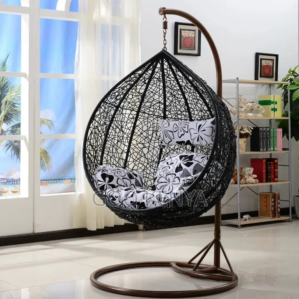 Home Chair; Egg Pod Hammock Swing Chair With Cushion and Frame