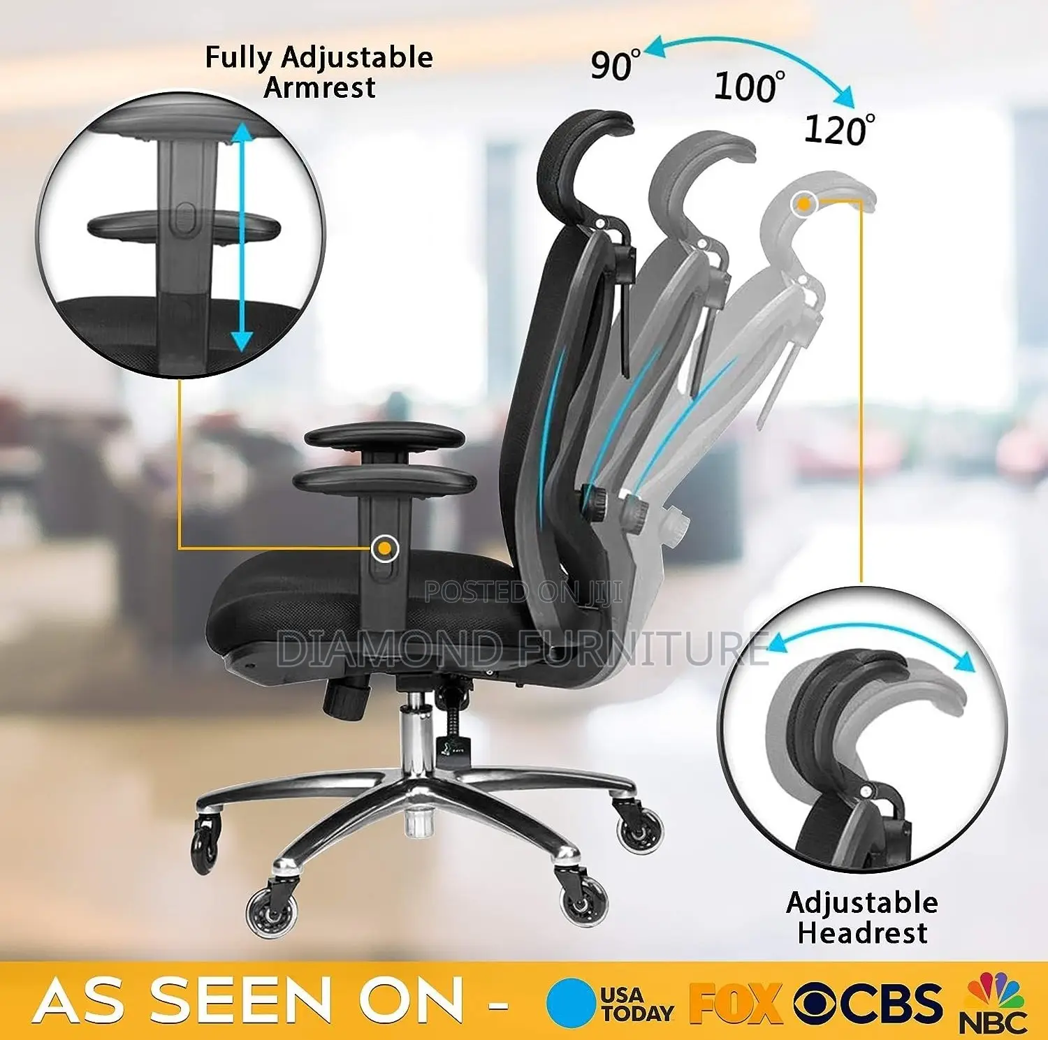 Orthopedic High Back Ergonomic Office Chair