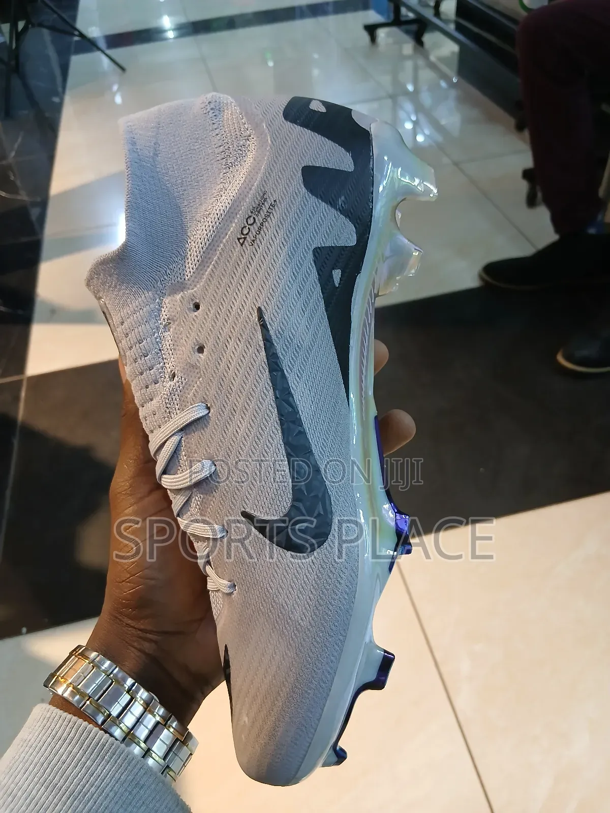 Nike Grey Air Zoom Soccer Football Boots